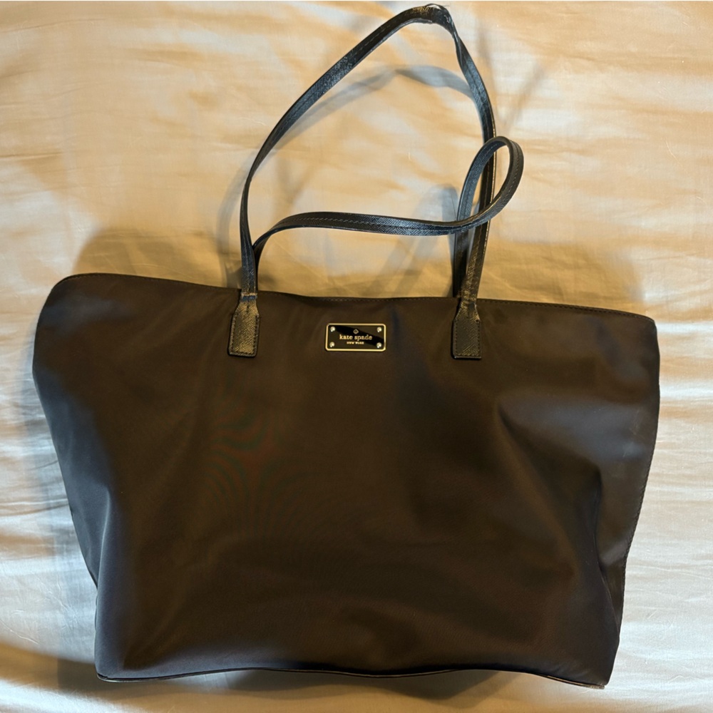 Kate Spade Black Nylon Medium Tote Bag